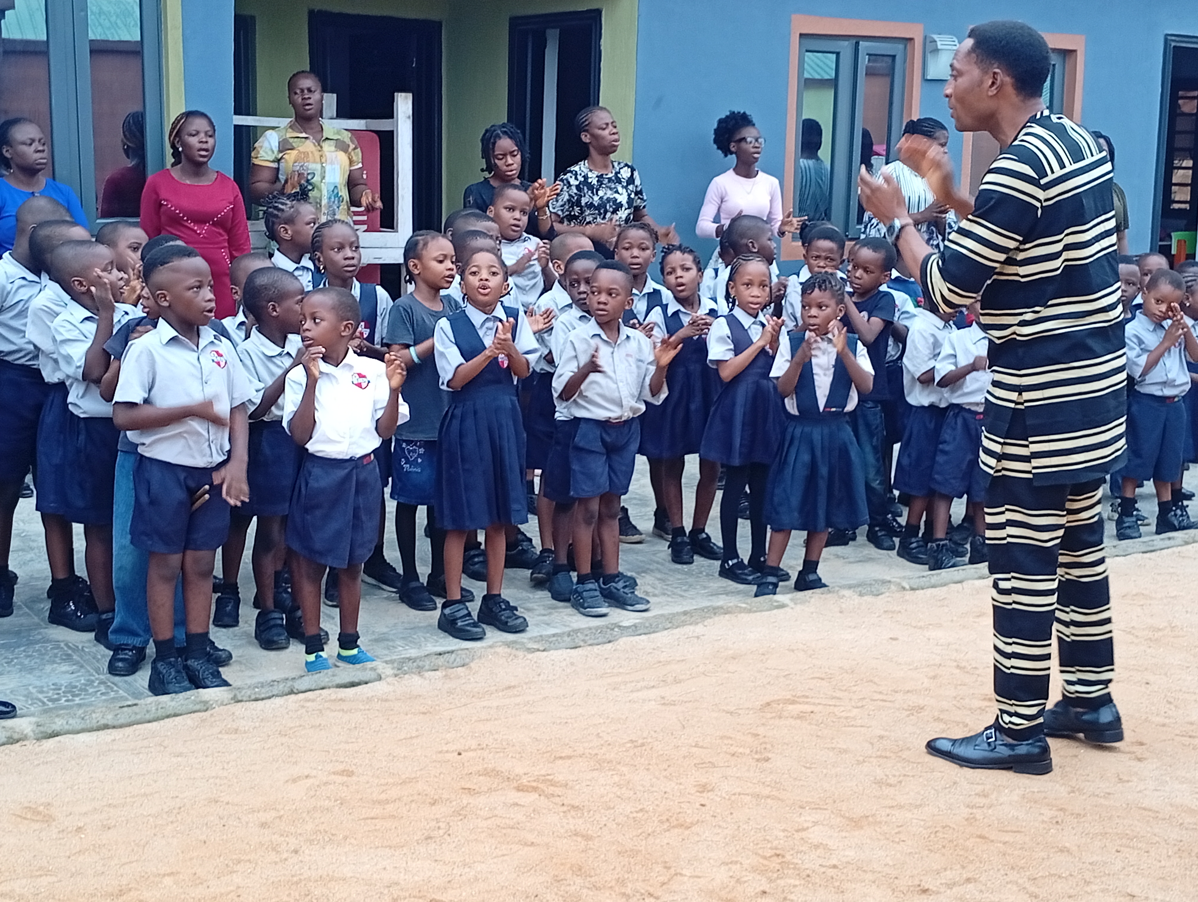 Fruitful Haven pupils during a school assembly